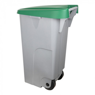Poubelle 880 x 420 mm couvercle vert  110 L - Denox  au meilleur prix sur Restock CHR