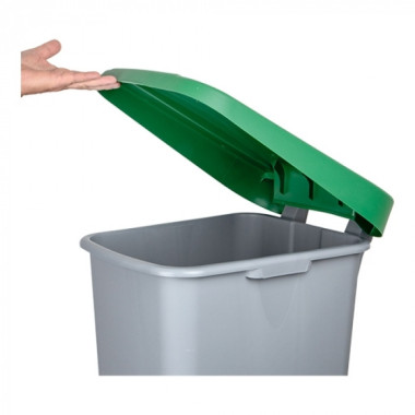 Poubelle 880 x 420 mm couvercle vert  110 L - Denox  au meilleur prix sur Restock CHR