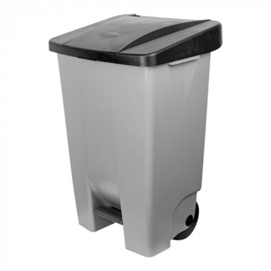 Poubelle à  pédale grise contenance 80 L - Denox  au meilleur prix sur Restock CHR