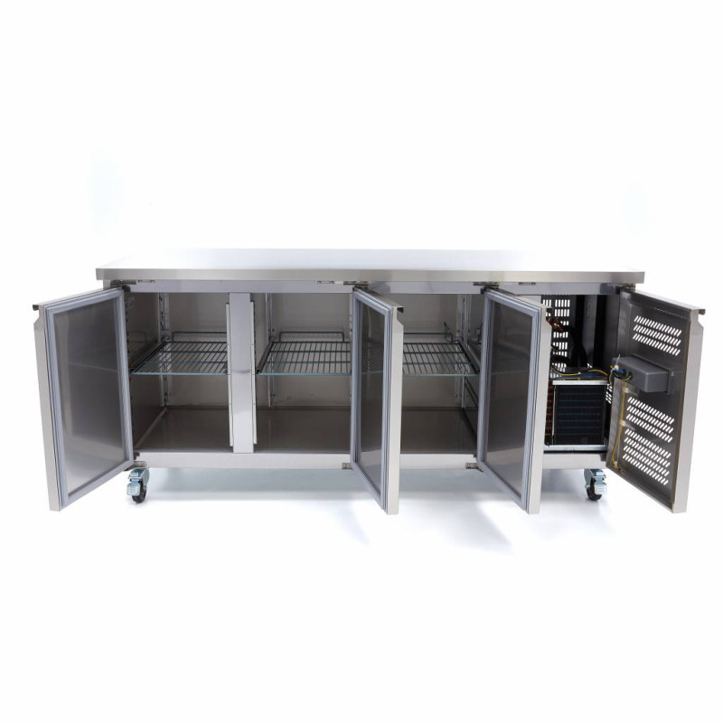 Congélateur pro comptoir 417L 180cm 3 portes - Dégivrage auto - Acier inox - Maxima  au meilleur prix sur Restock CHR