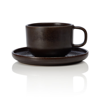 Tasse espresso & soucoupe 220 ml metallic brown ROCKZZERO (x6) ONE METALLIC BROWN professionnel - Was Germany  au meilleur prix 
