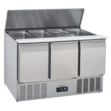 Saladette de préparation - 3 portes - 1365 mm - Casselin  au meilleur prix sur Restock CHR