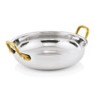 Acier inox chrome-nickel, Laiton Poêle de service 18 cm 0,9 ltr inox STEEL & STYLE professionnel - Was Germany  au meilleur prix