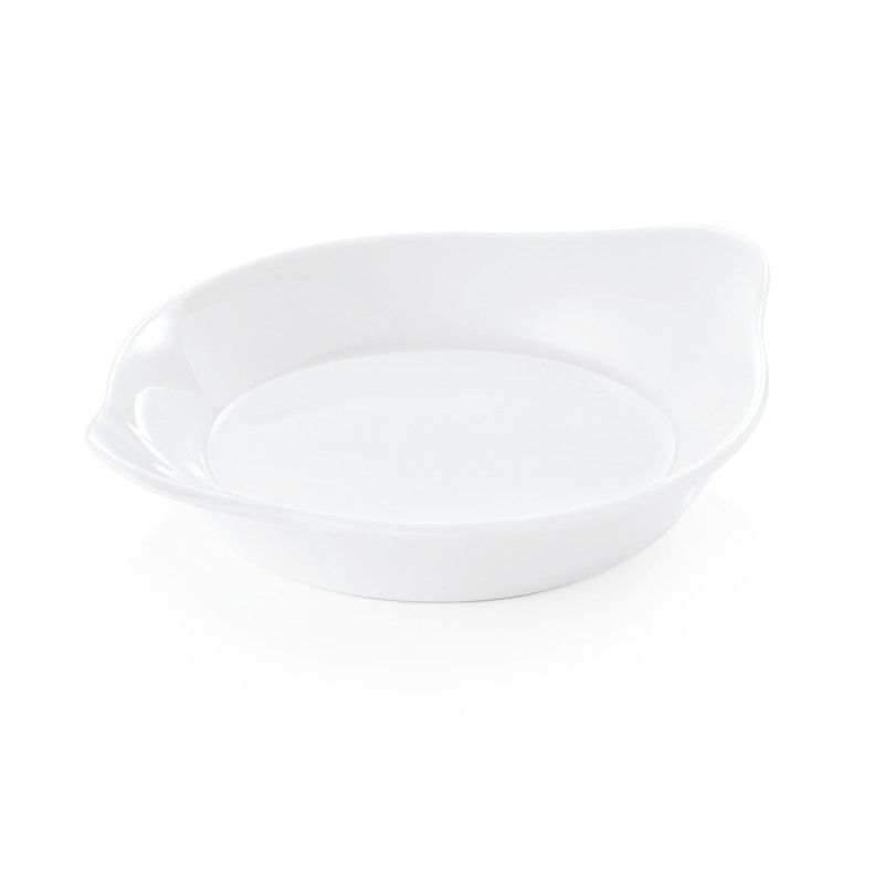 Porcelaine Plat à gratin ovale blanc 13 cm avec poignées (x6) professionnel - Was Germany  au meilleur prix sur Restock CHR