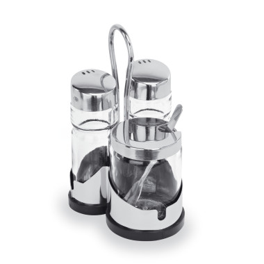 Ménagère sel poivre et moutarde H 12 cm inox MENAGE 1755 professionnel - Was Germany  au meilleur prix sur Restock CHR