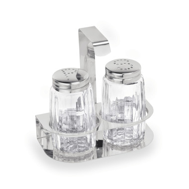 Verre, Acier inoxydable, Verre trempé Ménagère sel et poivre H 10,5 cm inox verre professionnel - Was Germany  au meilleur prix 