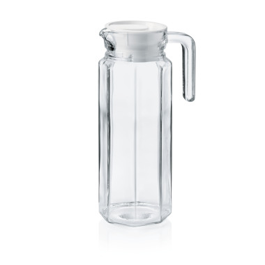 Verre, Verre trempé, Plastique Pichet avec couvercle plastique 1 ltr 8,5 cm verre professionnel - Was Germany  au meilleur prix 