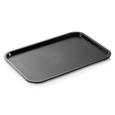 Plateau de restauration rapide 35 x 27 x 2 cm noir polypropylène FAST FOOD TRAYS professionnel - Was Germany  au meilleur prix s
