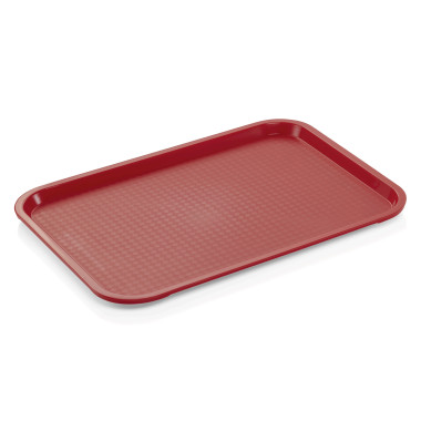 Plateau de restauration rapide 35 x 27 x 2 cm rouge polypropylène FAST FOOD TRAYS professionnel - Was Germany  au meilleur prix 