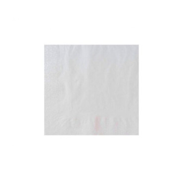 Serviette jetable blanche 2 plis 33x33 cm - 50 pièces - Ecobioshopping  au meilleur prix sur Restock CHR