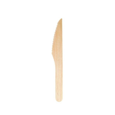 Couteau jetable 16,5 cm en bois - 100 pièces - Ecobioshopping  au meilleur prix sur Restock CHR