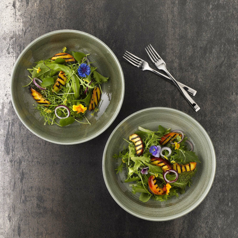 Assiette Plate Evolve Vert Patiné Fini Pierre 8.67" / 217 mm - Finedine  au meilleur prix sur Restock CHR