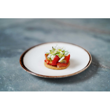 Assiette plate en porcelaine blanche - 260 mm - Finedine  au meilleur prix sur Restock CHR