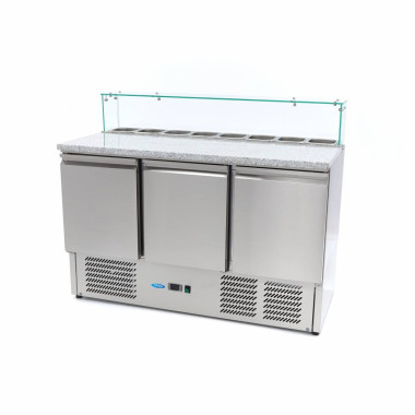 Réfrigérateur à pizza - 137cm - 3 portes - 8 x 1/6 GN - Maxima  au meilleur prix sur Restock CHR