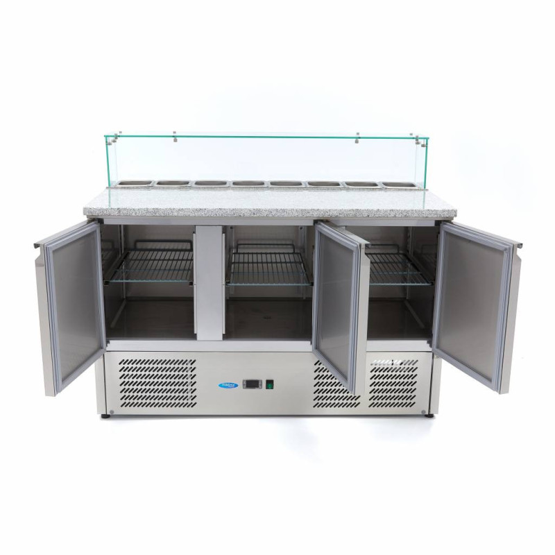 Réfrigérateur à pizza - 137cm - 3 portes - 8 x 1/6 GN - Maxima  au meilleur prix sur Restock CHR