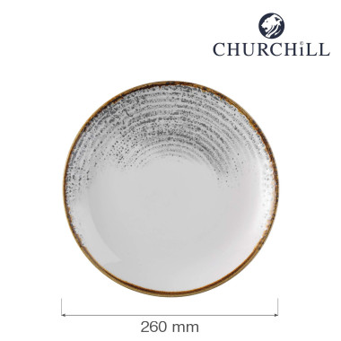 Assiette  plate Jasper Grey Homespun Accents - 260 mm - Finedine  au meilleur prix sur Restock CHR