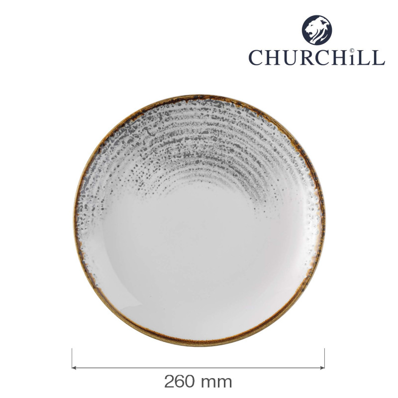 Assiette  plate Jasper Grey Homespun Accents - 260 mm - Finedine  au meilleur prix sur Restock CHR