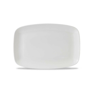 Assiette oblongue blanche pour chefs 344x234 mm - Finedine  au meilleur prix sur Restock CHR