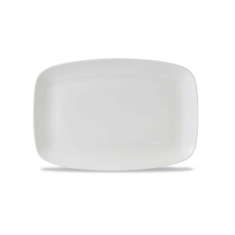 Assiette oblongue blanche pour chefs 344x234 mm - Finedine  au meilleur prix sur Restock CHR