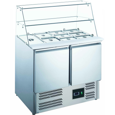 Saladette vitrine - 2 portes - GN1/1 - Professionnel - Saro  au meilleur prix sur Restock CHR