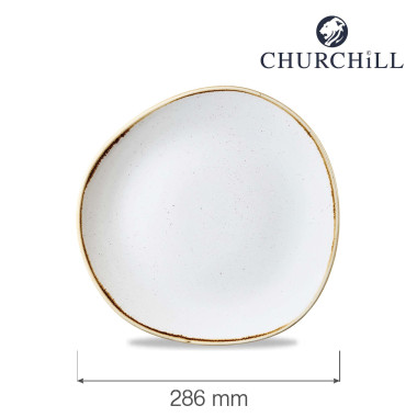 Assiette ronde Stonecast Barley White - 286 mm - Finedine  au meilleur prix sur Restock CHR