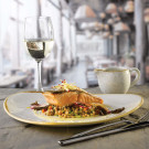 Assiette ronde Stonecast Barley White - 286 mm - Finedine  au meilleur prix sur Restock CHR