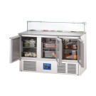 Table réfrigérée 3 portes pizza dessus en verre 402 litres - Stalgast  au meilleur prix sur Restock CHR