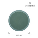 Assiette ronde en argile verte Bahia 260 mm - Finedine  au meilleur prix sur Restock CHR