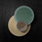 Assiette ronde en argile verte Bahia 260 mm - Finedine  au meilleur prix sur Restock CHR