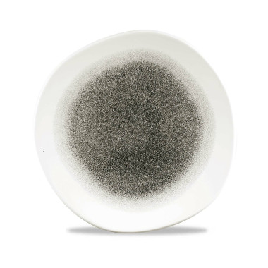 Assiette ronde en quartz noir Raku 264 mm - Finedine  au meilleur prix sur Restock CHR