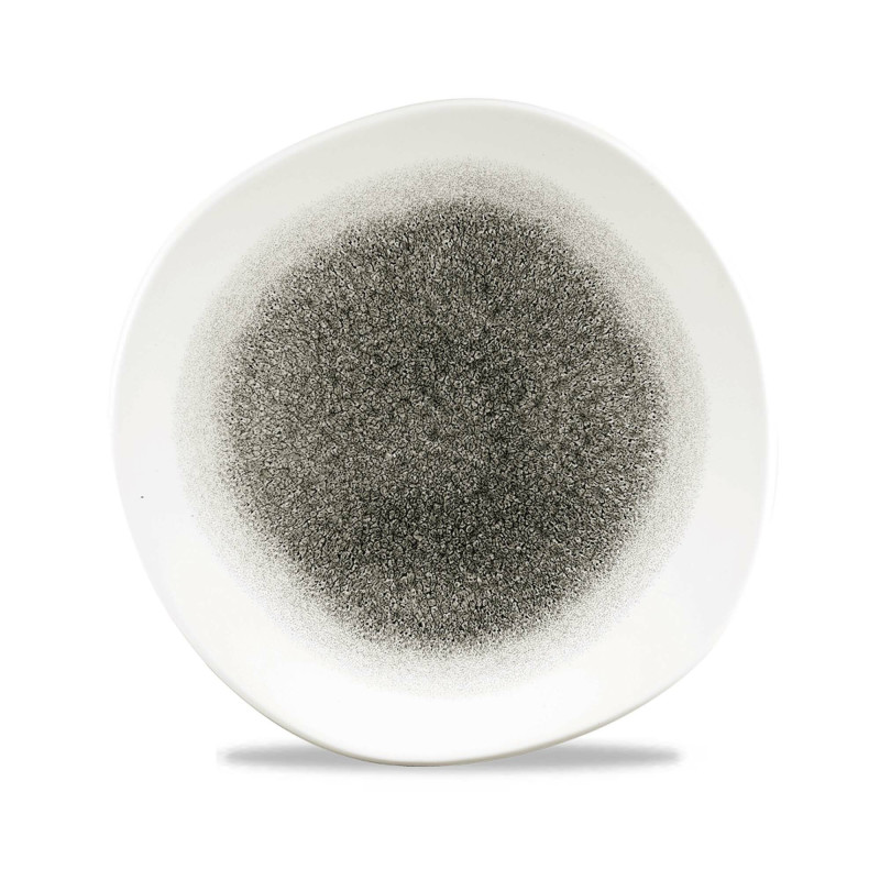 Assiette ronde en quartz noir Raku 264 mm - Finedine  au meilleur prix sur Restock CHR
