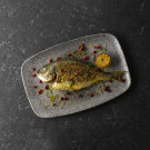 Assiette ronde en quartz noir Raku 264 mm - Finedine  au meilleur prix sur Restock CHR