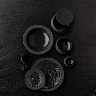 Assiette à dîner ronde Bahia Onyx 230 mm - Finedine  au meilleur prix sur Restock CHR