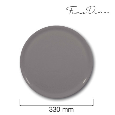Assiette spéciale pizza - grise - 330 mm - Finedine  au meilleur prix sur Restock CHR