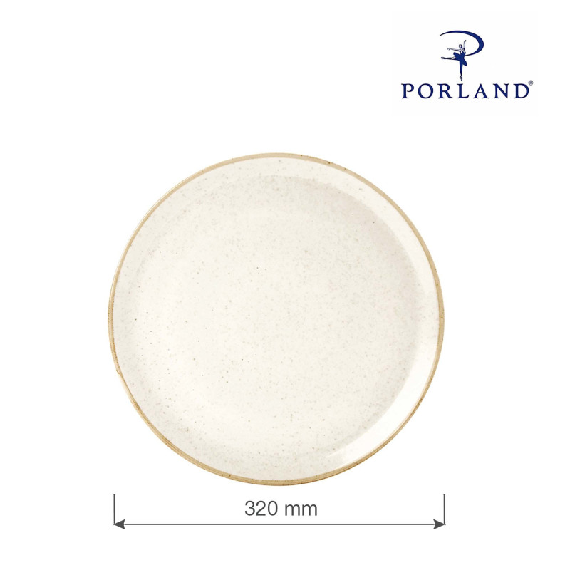Assiette à pizza en sable - 320 mm - Finedine  au meilleur prix sur Restock CHR