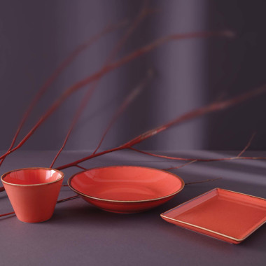 Assiette à pizza ambre - 320 mm - Finedine  au meilleur prix sur Restock CHR