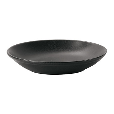 Assiette creuse noire 300 mm - Finedine  au meilleur prix sur Restock CHR