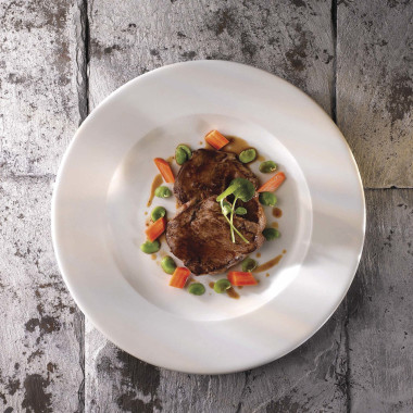 Assiette Profil Blanc - 261 mm - Finedine  au meilleur prix sur Restock CHR