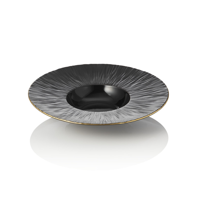 Assiette à pâtes 24 cm noir bord doré MAYA (x3) KURO professionnel - Was Germany  au meilleur prix sur Restock CHR