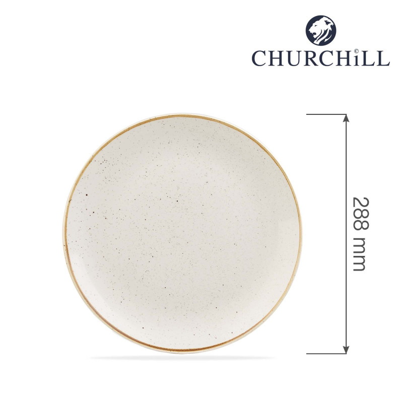 Coupe plate Stonecast Barley White - 288 mm - Finedine  au meilleur prix sur Restock CHR