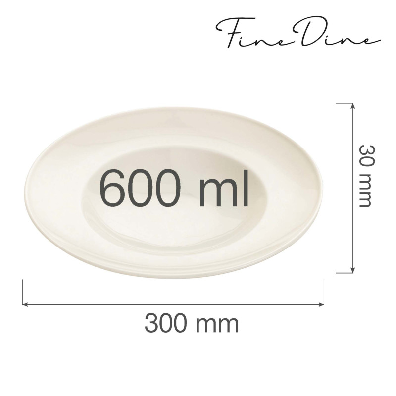 Assiette à pasta crema - 300 mm - Lot de 6 - Finedine  au meilleur prix sur Restock CHR