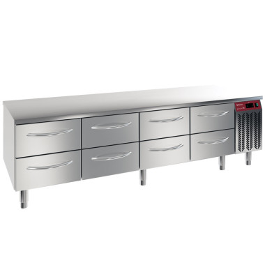 Soubassement réfrigéré 8x 1/2 tiroirs GN 1/1 - Diamond  au meilleur prix sur Restock CHR