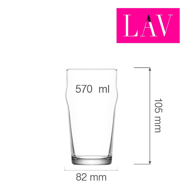 Verre à bière Noniq 570 ml - Lot de 6 - Finedine  au meilleur prix sur Restock CHR