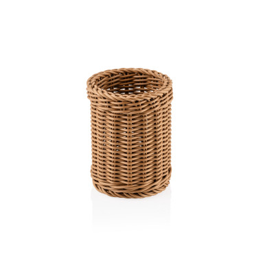 WEAVER PRO SYSTEMKÖRBE Panier à couverts rond 12 cm H 15 cm brun foncé polypropylène WEAVER PRO professionnel - Was Germany  au 