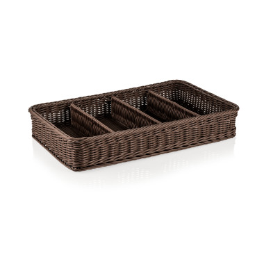 WEAVER PRO SYSTEMKÖRBE Panier à couverts GN 1/1 brun foncé polypropylène WEAVER PRO professionnel - Was Germany  au meilleur pri