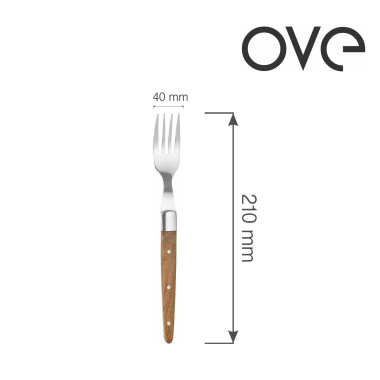 Fourchette à steak 210 mm - set de 6 dans une boîte cadeau - BOIS DE ROSE - Finedine  au meilleur prix sur Restock CHR