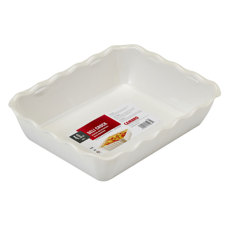 Plat polycarbo. rectangulaire - 26.5 x 33.5 x 8 cm - Lot de 6 - Cambro  au meilleur prix sur Restock CHR