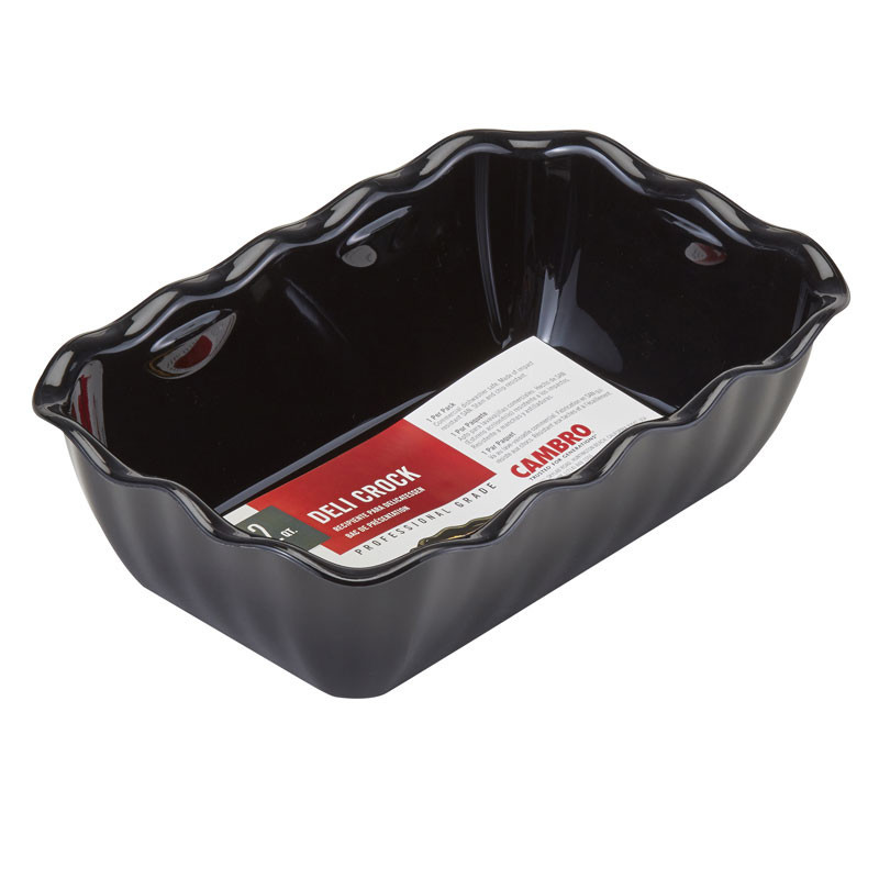 Plat rectangulaire noir polycarbo - 17.5 x 26 x 8 cm - Lot de 6 - Cambro  au meilleur prix sur Restock CHR