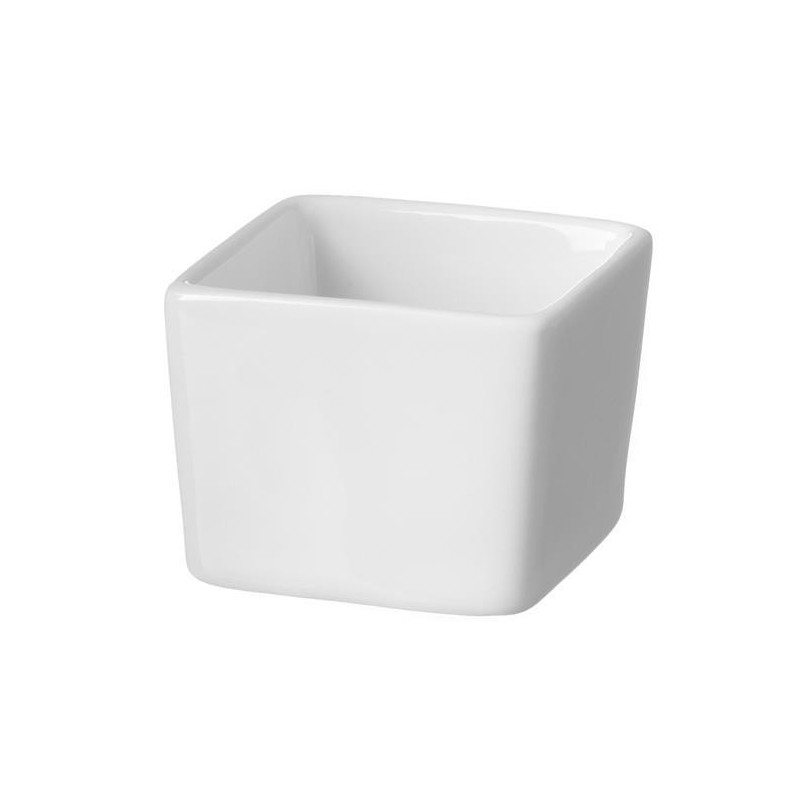 Plat carré en porcelaine 50 mm lot de 6 - Finedine  au meilleur prix sur Restock CHR