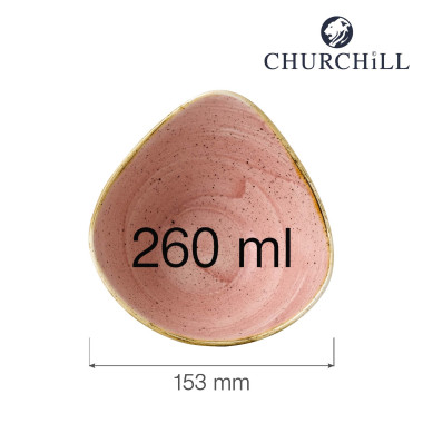 Bol triangulaire Stonecast rose pétale - 153 mm - Finedine  au meilleur prix sur Restock CHR